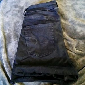 Black Jean shorts